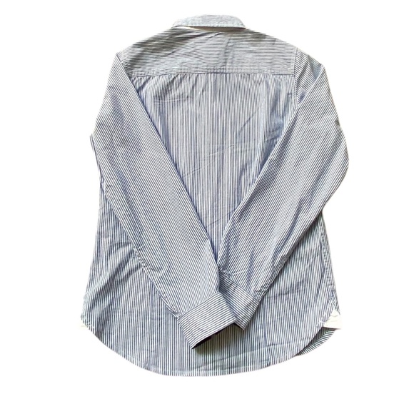 US Polo Assn Ralph Lauren Striped poplin long sleeve shirt blue white preppy S - Picture 8 of 8